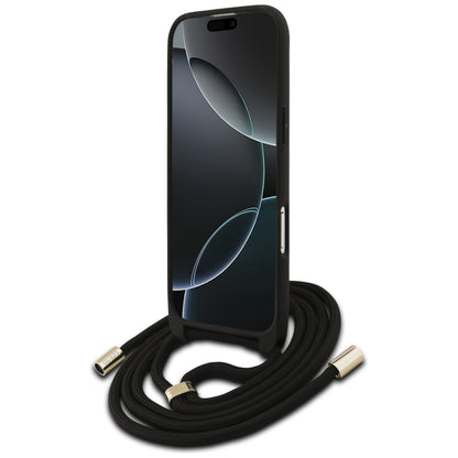 Hoes voor Apple iPhone 17 Air, Guess, Crossbody Cord 4G Big Log, Bruin