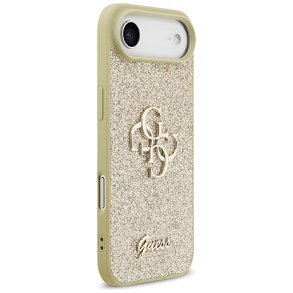 Étui pour Apple iPhone 17 Air, Guess, Fixed Glitter Big 4G, Doré