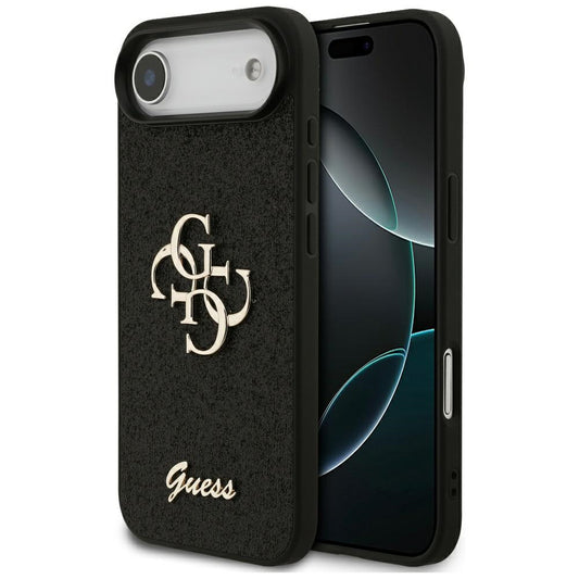 Hoes voor Apple iPhone 17 Air, Guess, Fixed Glitter Big 4G, Zwart