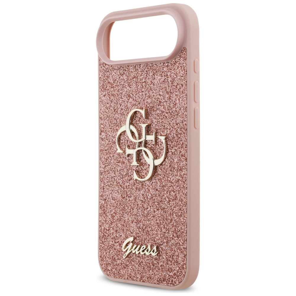 Hoes voor Apple iPhone 17 Air, Guess, Fixed Glitter Big 4G, Roze