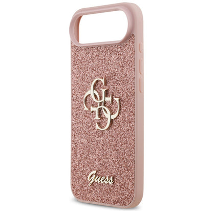 Hoes voor Apple iPhone 17 Air, Guess, Fixed Glitter Big 4G, Roze