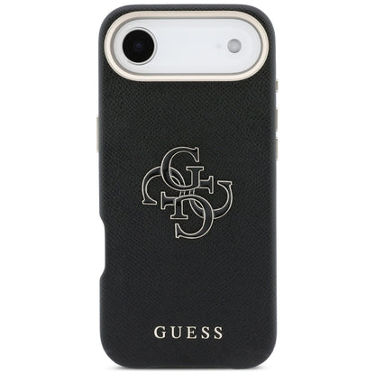Hoes voor Apple iPhone 17 Air, Guess, Resin Logo, Zwart