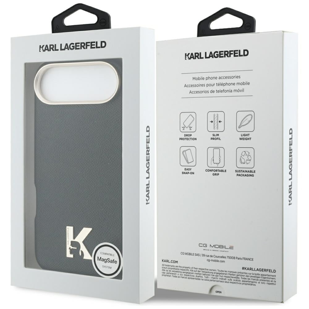 Étui pour Apple iPhone 17 Air, Karl Lagerfeld, Logo Karl Head, Noir