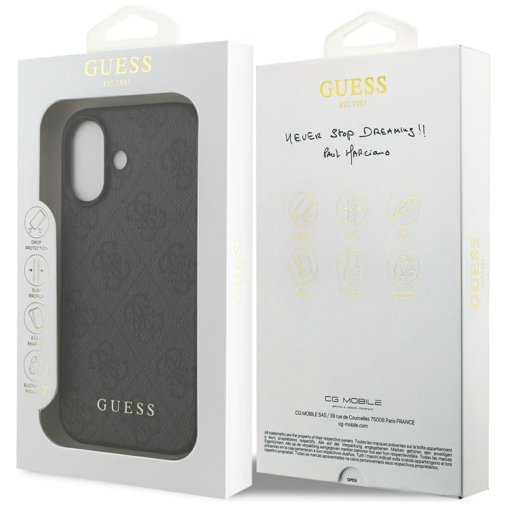 Hoes voor Apple iPhone 17, Guess, 4G Classic, Zwart