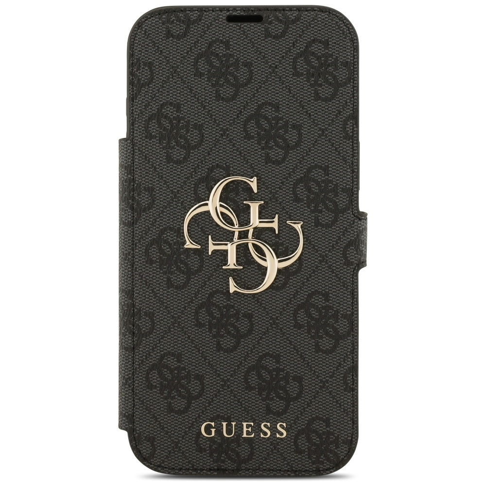 Étui pour Apple iPhone 17, Guess, Logo Métal 4G, Noir