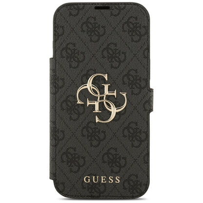 Étui pour Apple iPhone 17, Guess, Logo Métal 4G, Noir