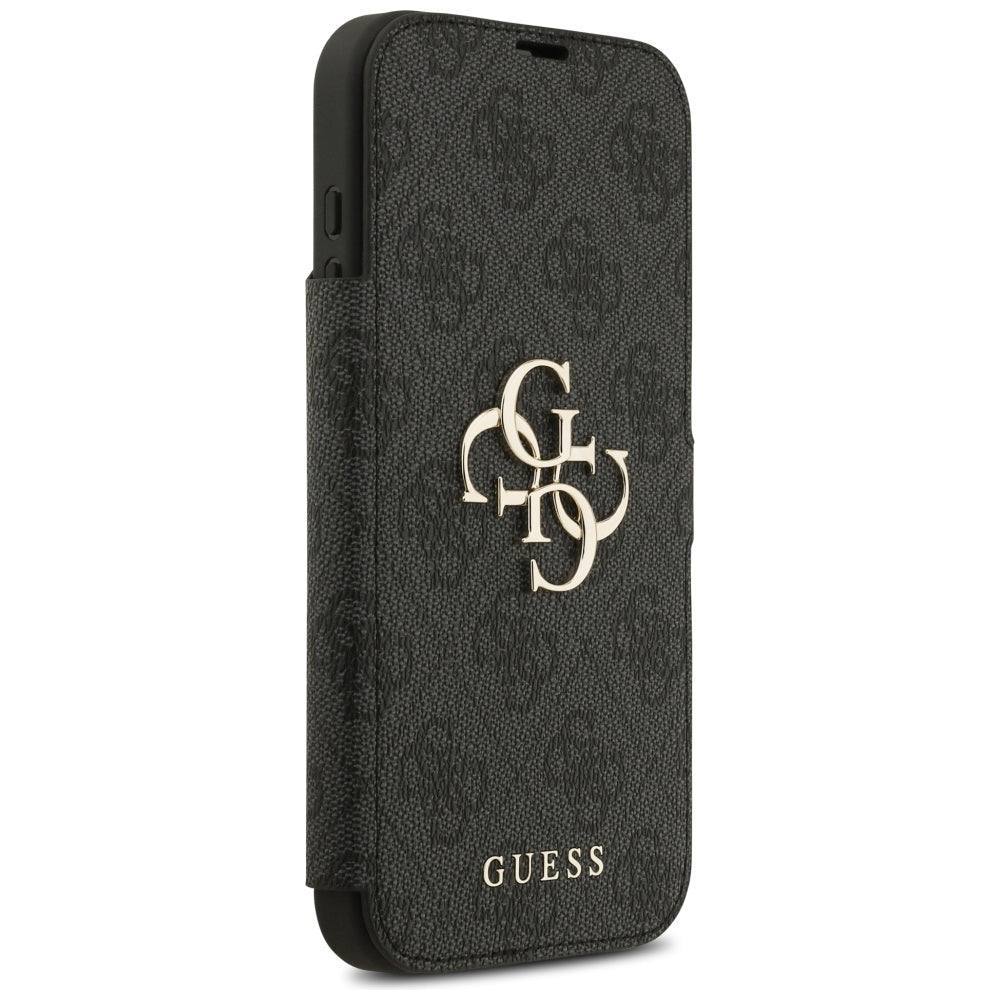 Étui pour Apple iPhone 17, Guess, Logo Métal 4G, Noir