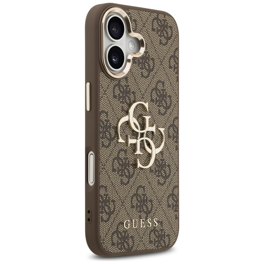 Étui pour Apple iPhone 17, Guess, Big 4G Logo Classic, Marron Doré