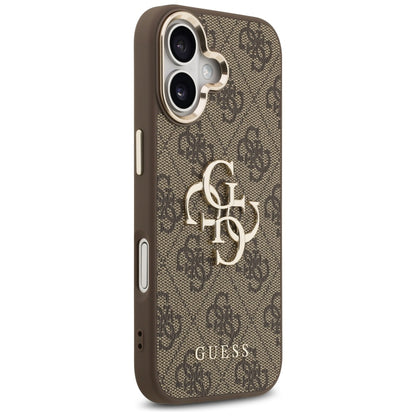 Étui pour Apple iPhone 17, Guess, Big 4G Logo Classic, Marron Doré