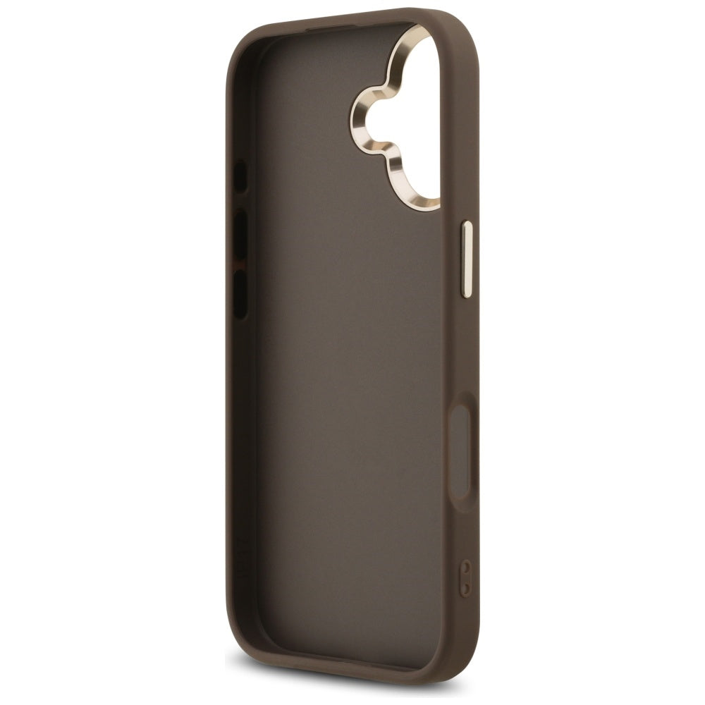 Étui pour Apple iPhone 17, Guess, Big 4G Logo Classic, Marron Doré