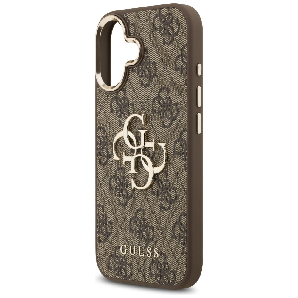 Étui pour Apple iPhone 17, Guess, Big 4G Logo Classic, Marron Doré