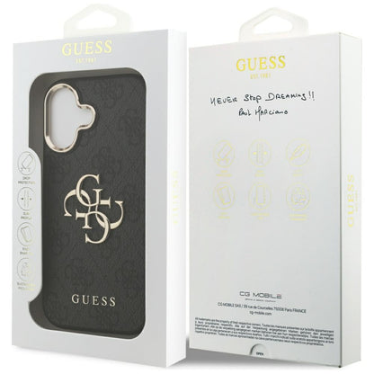 Hoes voor Apple iPhone 17, Guess, Big 4G Logo Classic, Zwart Goud