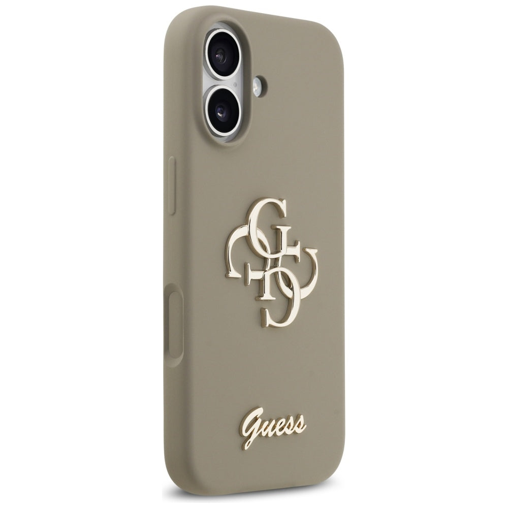 Étui pour Apple iPhone 17, Guess, Big 4G Script, Marron