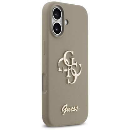 Étui pour Apple iPhone 17, Guess, Big 4G Script, Marron