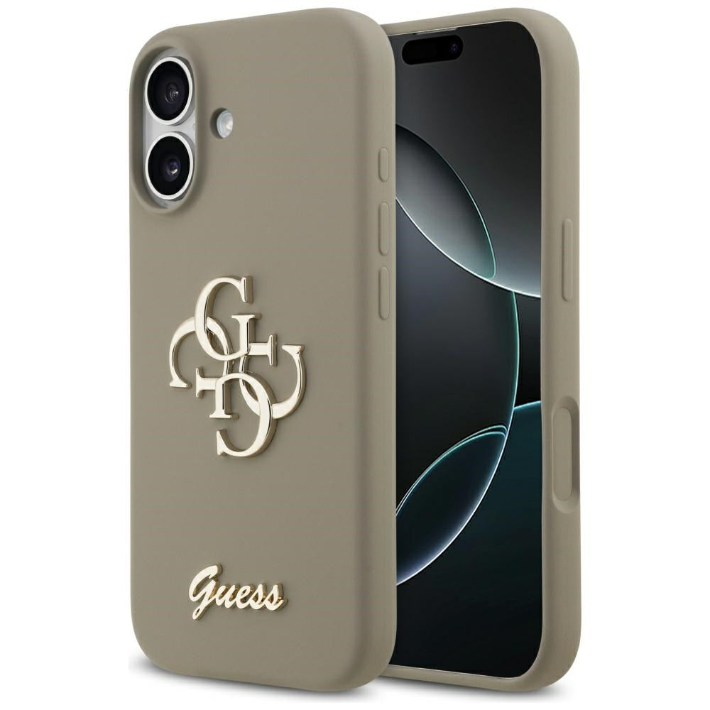 Étui pour Apple iPhone 17, Guess, Big 4G Script, Marron