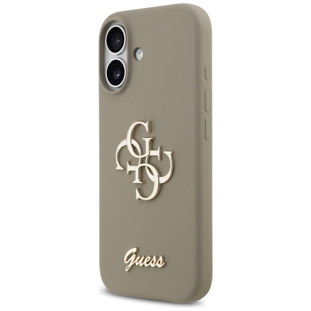 Étui pour Apple iPhone 17, Guess, Big 4G Script, Marron