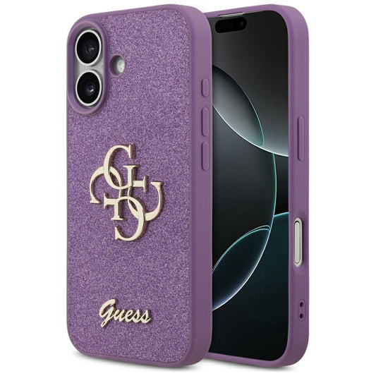 Hoes voor Apple iPhone 17, Guess, Fixed Glitter Big 4G, Paars