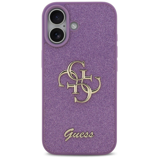 Hoes voor Apple iPhone 17, Guess, Fixed Glitter Big 4G, Paars