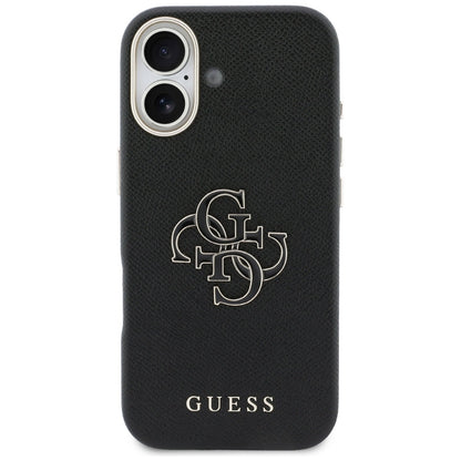Hoes voor Apple iPhone 17, Guess, Resin Logo, Zwart
