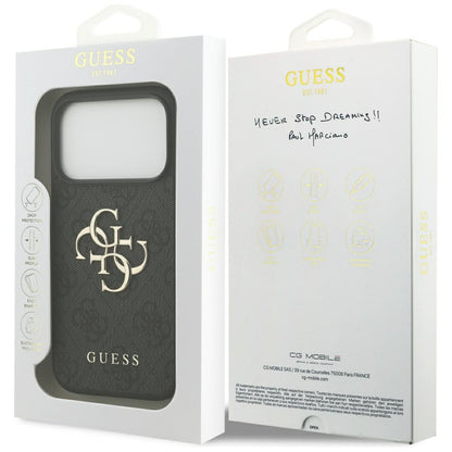 Étui pour Apple iPhone 17 Pro, Guess, 4G Big Logo, Noir