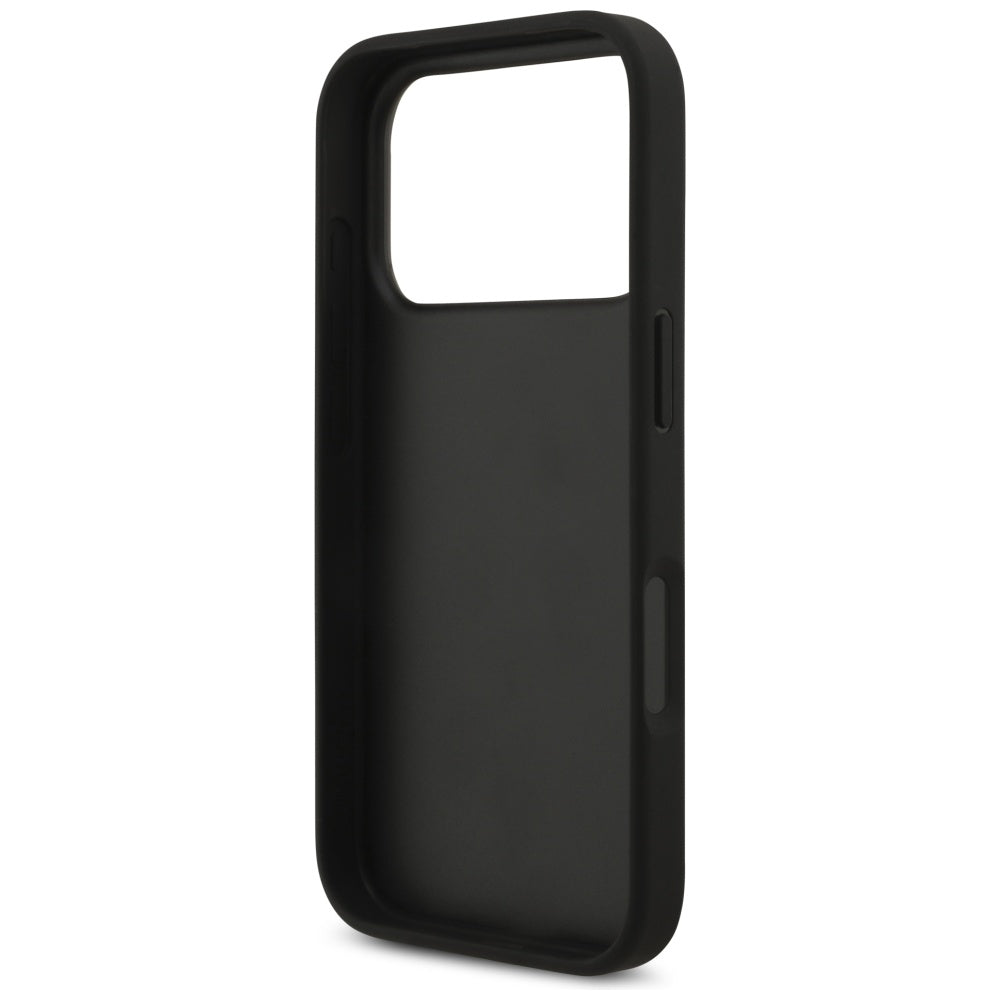 Hoes voor Apple iPhone 17 Pro, Guess, 4G Grained Big and Classic Logo, Zwart