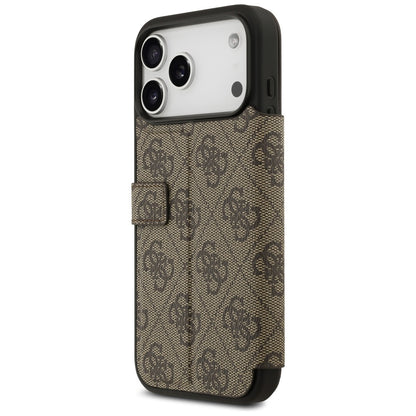 Étui pour Apple iPhone 17 Pro, Guess, Logo Métal 4G, Marron