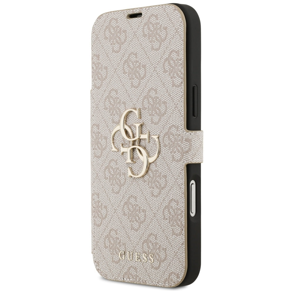 Étui pour Apple iPhone 17 Pro, Guess, Logo Métal 4G, Rose