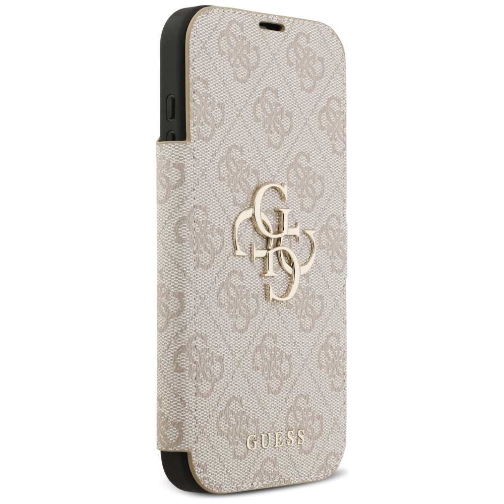 Étui pour Apple iPhone 17 Pro, Guess, Logo Métal 4G, Rose