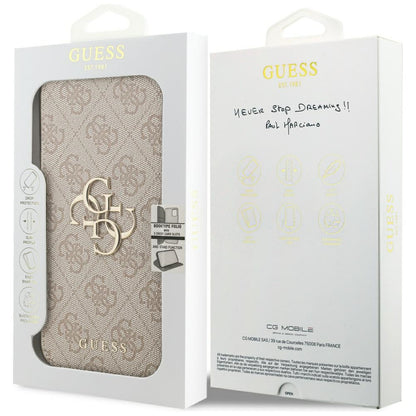Étui pour Apple iPhone 17 Pro, Guess, Logo Métal 4G, Rose