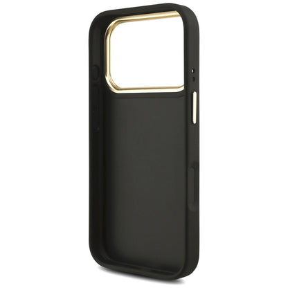 Hoes voor Apple iPhone 17 Pro, Guess, Big 4G Classic Logo met Grote Band, Zwart