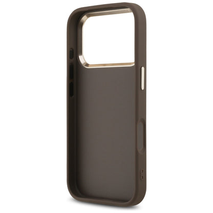 Étui pour Apple iPhone 17 Pro, Guess, Big 4G Logo Classic, Marron Doré.