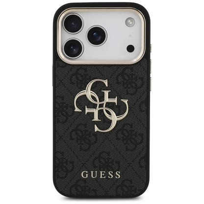 Hoes voor Apple iPhone 17 Pro, Guess, Big 4G Logo Classic, Zwart Goud