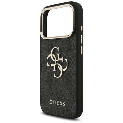 Hoes voor Apple iPhone 17 Pro, Guess, Big 4G Logo Classic, Zwart Goud