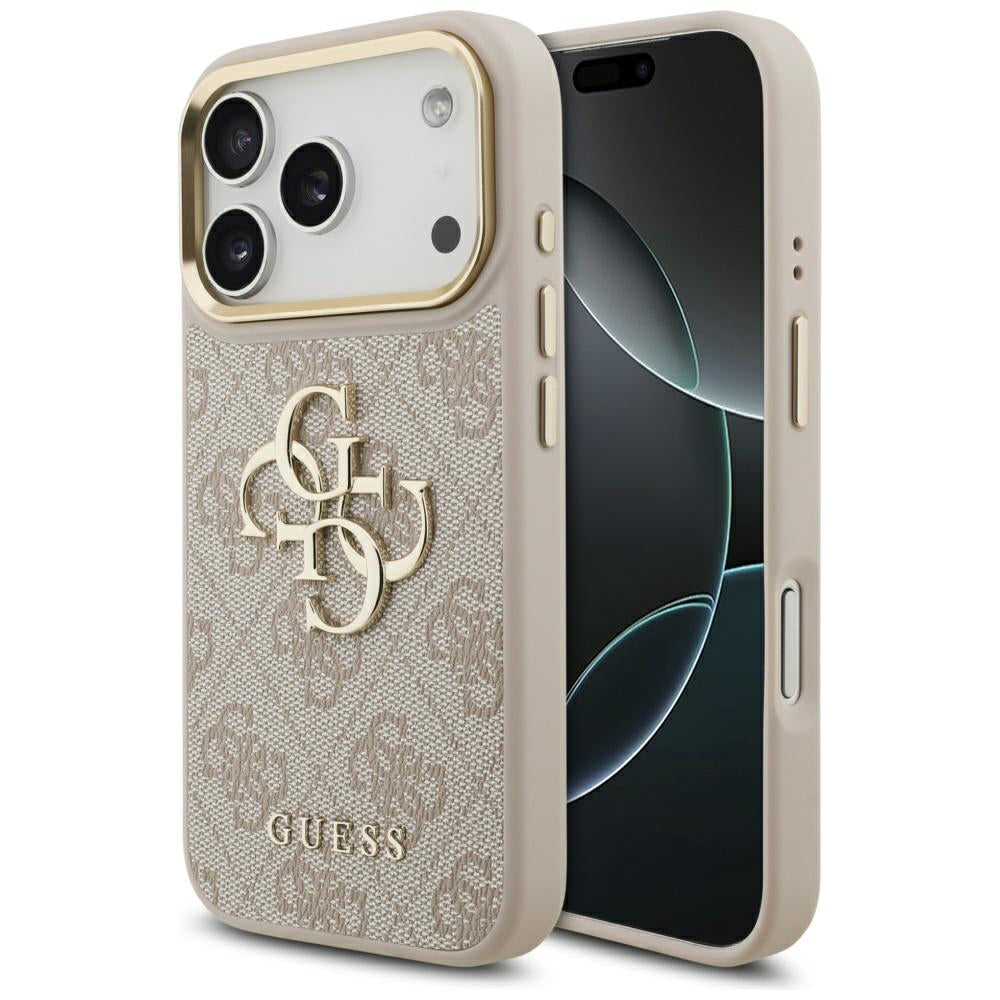 Hoesje voor Apple iPhone 17 Pro, Guess, Big 4G Logo Classic, Goudroze