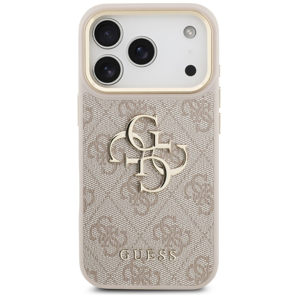 Hoesje voor Apple iPhone 17 Pro, Guess, Big 4G Logo Classic, Goudroze