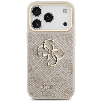 Hoesje voor Apple iPhone 17 Pro, Guess, Big 4G Logo Classic, Goudroze