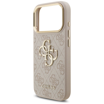 Hoesje voor Apple iPhone 17 Pro, Guess, Big 4G Logo Classic, Goudroze