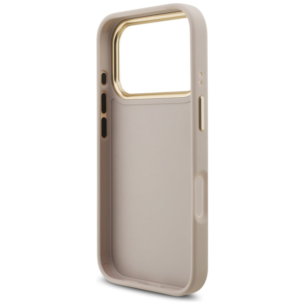 Hoesje voor Apple iPhone 17 Pro, Guess, Big 4G Logo Classic, Goudroze