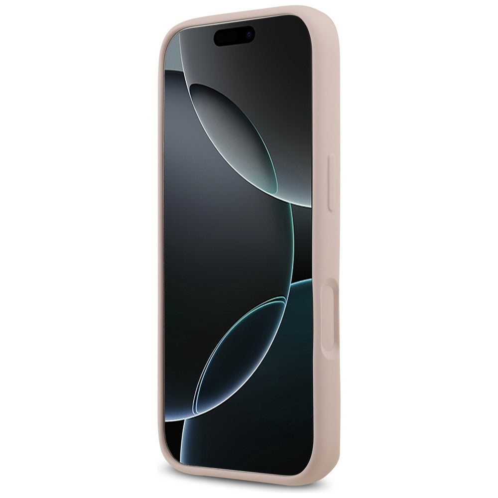Hoesje voor Apple iPhone 17 Pro, Guess, Big 4G Script, Lichtroze