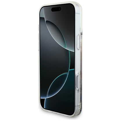 Étui pour Apple iPhone 17 Pro, Guess, Liquid Glitter Charms, Doré