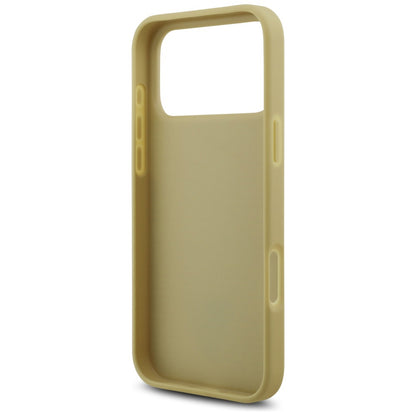 Hoes voor Apple iPhone 17 Pro, Guess, Rhinestone Triangle Logo, Goud