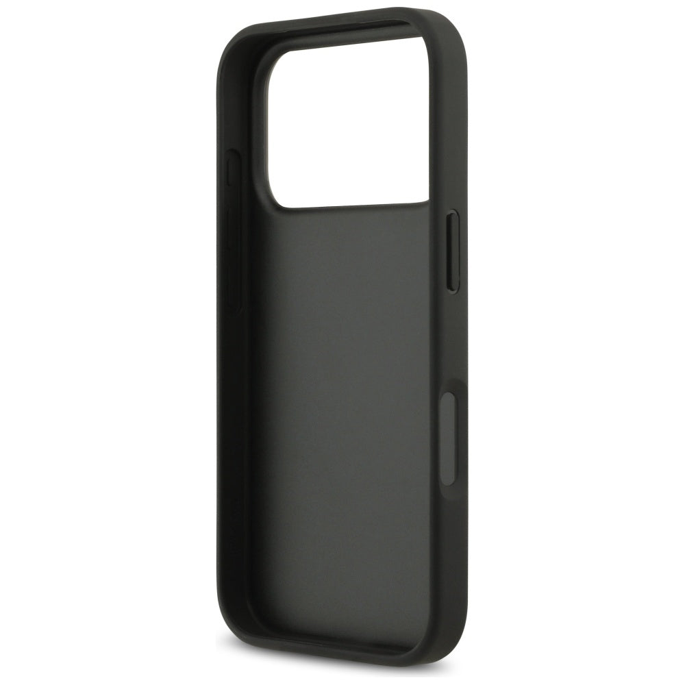 Étui pour Apple iPhone 17 Pro, Guess, logo triangle en strass, Noir