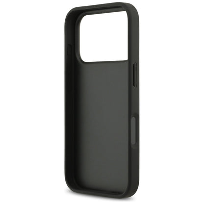 Étui pour Apple iPhone 17 Pro, Guess, logo triangle en strass, Noir