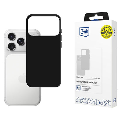 Hülle für Apple iPhone 17 Pro Max, 3MK, Silikon, Schwarz