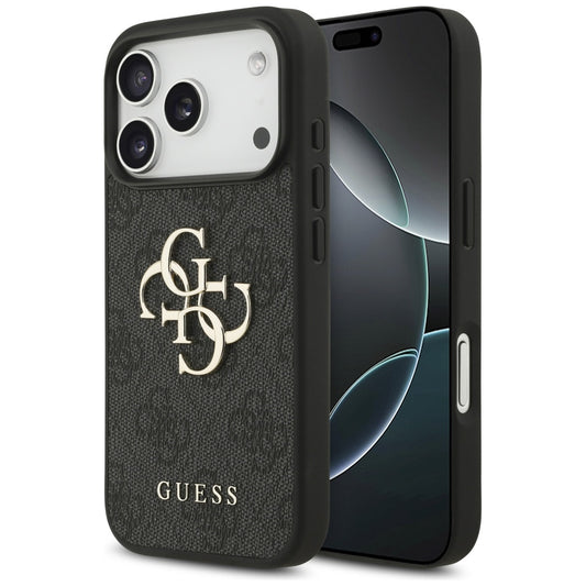 Hülle für Apple iPhone 17 Pro Max, Guess, 4G Big Logo, Schwarz
