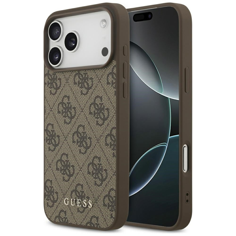 Hülle für Apple iPhone 17 Pro Max, Guess, 4G Classic, Braun