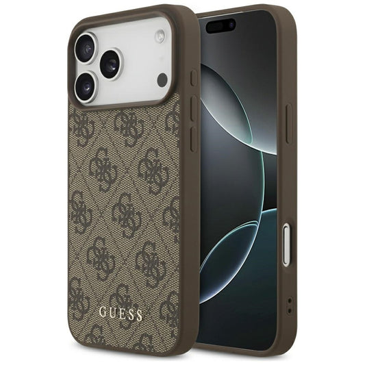 Hülle für Apple iPhone 17 Pro Max, Guess, 4G Classic, Braun