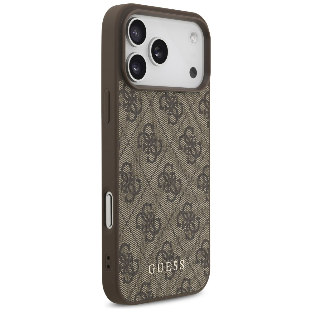 Hülle für Apple iPhone 17 Pro Max, Guess, 4G Classic, Braun