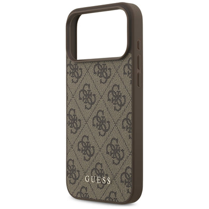 Hülle für Apple iPhone 17 Pro Max, Guess, 4G Classic, Braun
