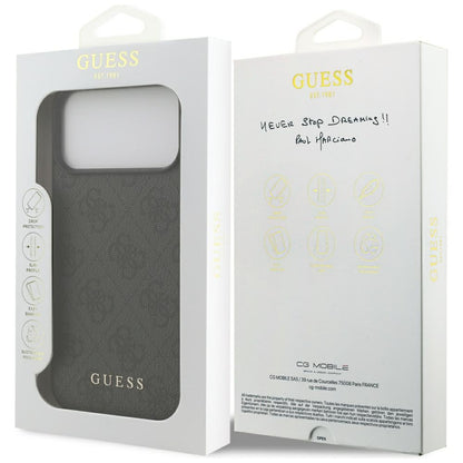 Hoes voor Apple iPhone 17 Pro Max, Guess, 4G Classic, Zwart